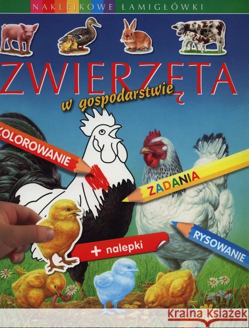 Zwierzęta w gospodarstwie. Naklejkowe łamigłówki Beaumont Emilie 9788327422132 Olesiejuk - książka